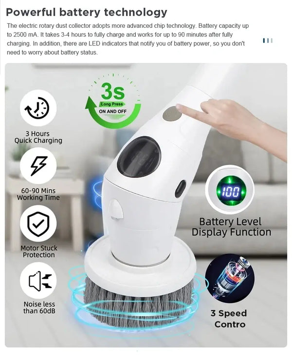 Electric Cleaning Brush Bathroom Kitchen Brush FLIXME WORLD